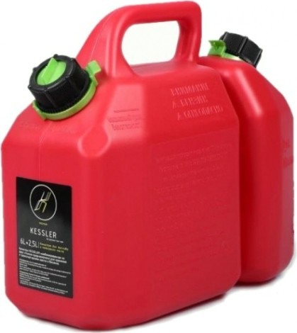 Канистра комбинированная KESSLER 6 л + 2,5 л для масла, красная [А1-02-05]