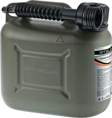 Канистра STELS 10 л для гсм вертикальная, пластиковая, усиленная [53126]