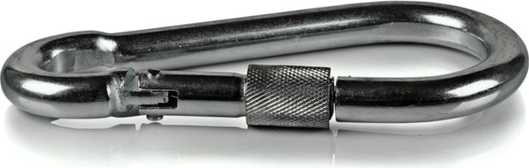 Карабин 10 мм DIN 5299D стальной с фиксатором [00000392]