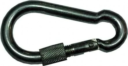 Карабин 11 мм DIN 5299D стальной с фиксатором [00000304]