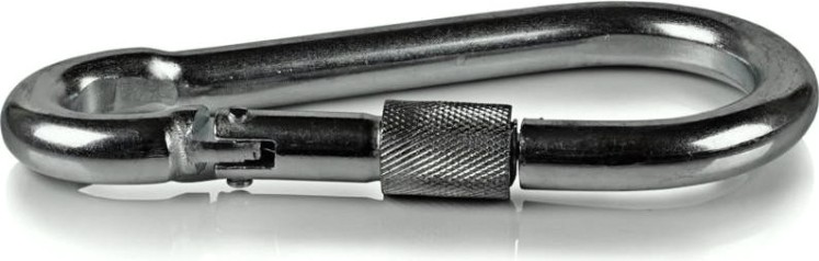 Карабин 13 мм DIN 5299D стальной с фиксатором [00000394]