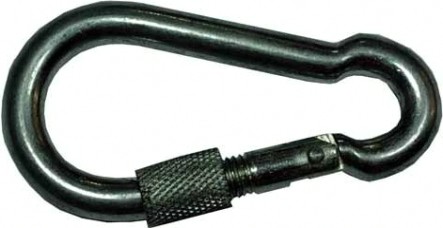 Карабин 14 мм DIN 5299D стальной с фиксатором [00000305]