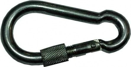 Карабин 4 мм DIN 5299D стальной с фиксатором [00000299]