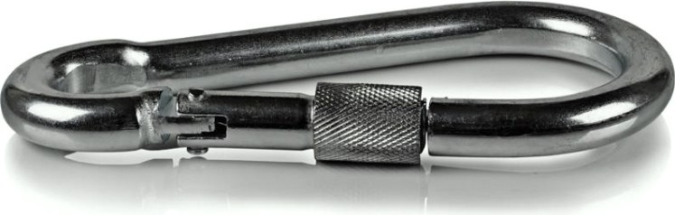 Карабин 5 мм DIN 5299D стальной с фиксатором [00000300]