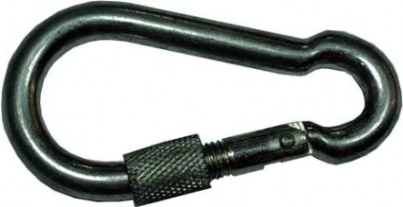 Карабин 5 мм DIN 5299D стальной с фиксатором [00000300]