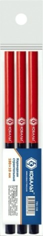 Карандаш малярный Кобальт 793-138 2-хцветный, красный/синий 180*10 мм (3 шт.)