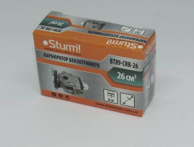 Карбюратор Sturm BT89-CRB-26 двигателя бензотриммера, 26 см куб.