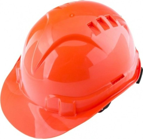 Каска защитная с храповым механизмом СИБРТЕХ оранжевая [89108]