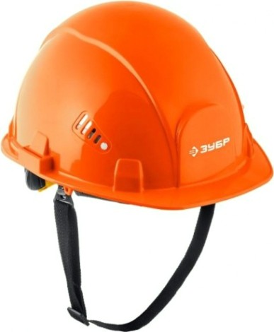Каска ЗУБР 11094-1 ФОРТ оранж, текстильный амортизатор, храповый механизм [11094-1]