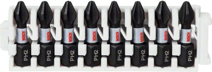 Кассета бит BOSCH Pick and Click IMPACT 25 мм 8 предметов PH2 [2608522324]