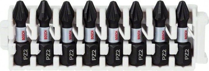 Кассета бит BOSCH Pick and Click IMPACT 25 мм 8 предметов PZ2 [2608522325]