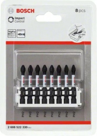 Кассета бит BOSCH Pick and Click IMPACT 50 мм 8 предметов PH2 [2608522330]