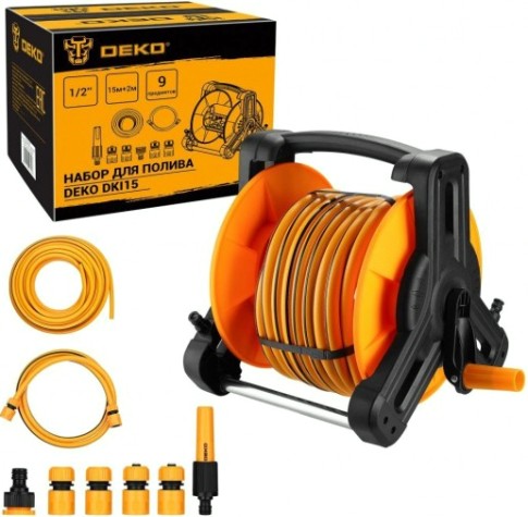Катушка DEKO DKI15 с комплектом для полива [065-0462]