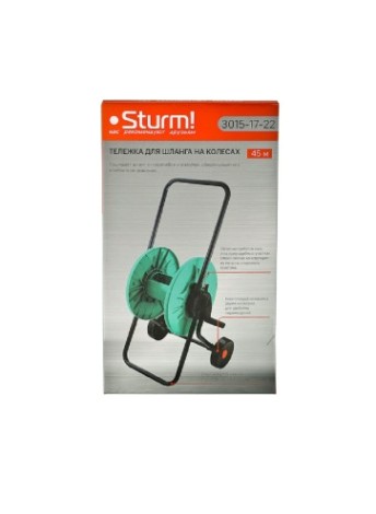 Катушка для шланга Sturm 3015-17-22 на колесах намотка 45 м 1/2"