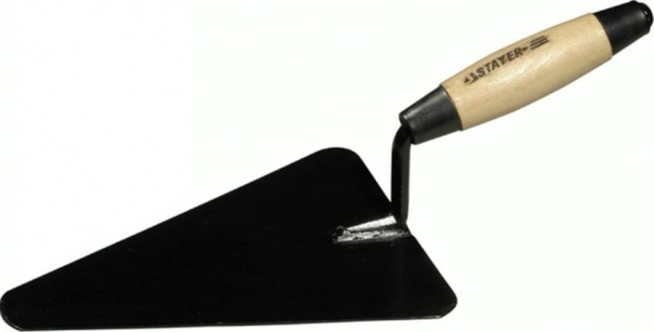 Кельма бетонщика STAYER КБ треугольник, деревянная усиленная ручка 0821-2 [0821-2]