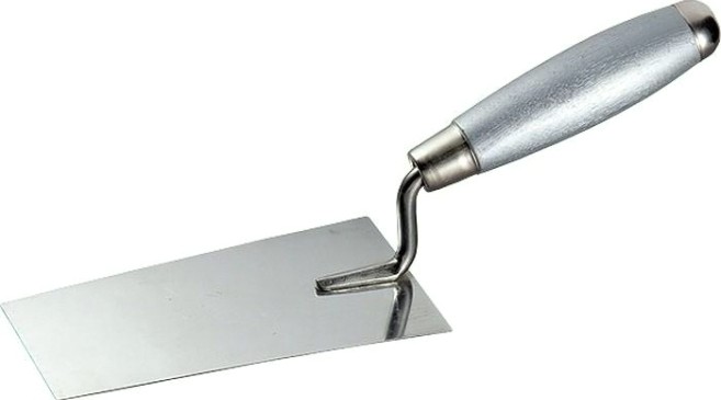 Кельма MATRIX 140х82 мм из нерж. стали, деревянная ручка// [86318]