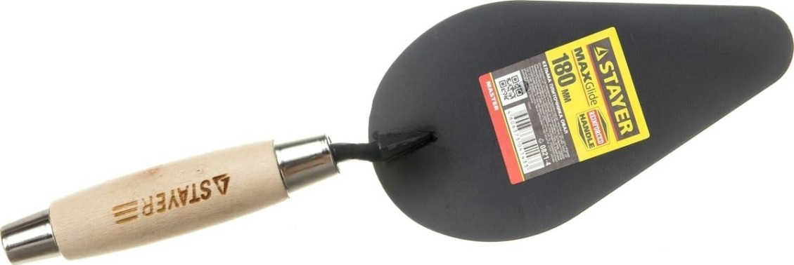 Кельма печника STAYER КП овал, деревянная ручка 0821-4 [0821-4]