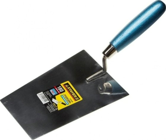 Кельма STAYER PROFI "трапеция", нержавеющее полотно, деревянная рукоят [0830-18]