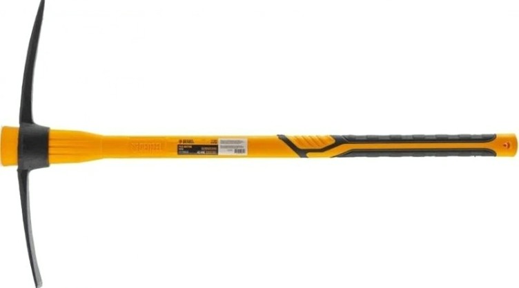 Кирка DENZEL 1500 г, узкая, фибергл. обрезиненная рукоятка 900 мм [21834]