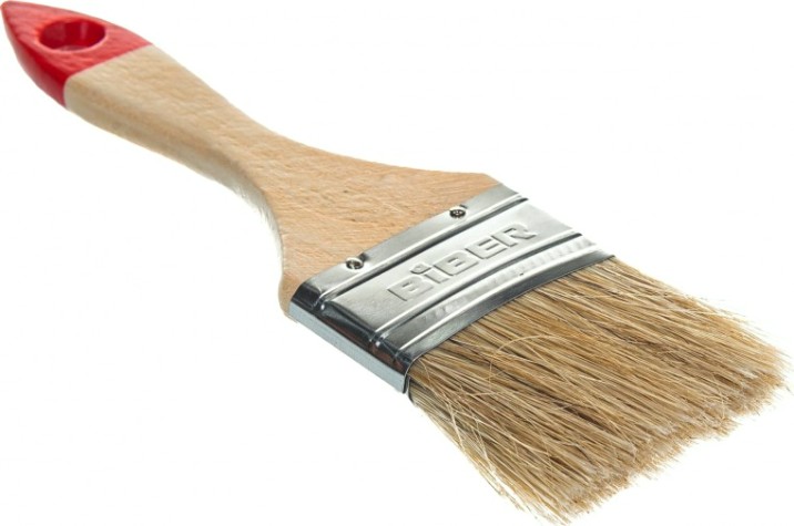 Кисть флейцевая Biber Эконом 31112 натур. щетина, дер. рукоятка, 38мм [Тов-001965]