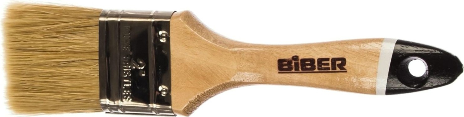 Кисть флейцевая Biber Профи 31153 натур. щетина, дер. рукоятка, 50мм [Тов-001979]