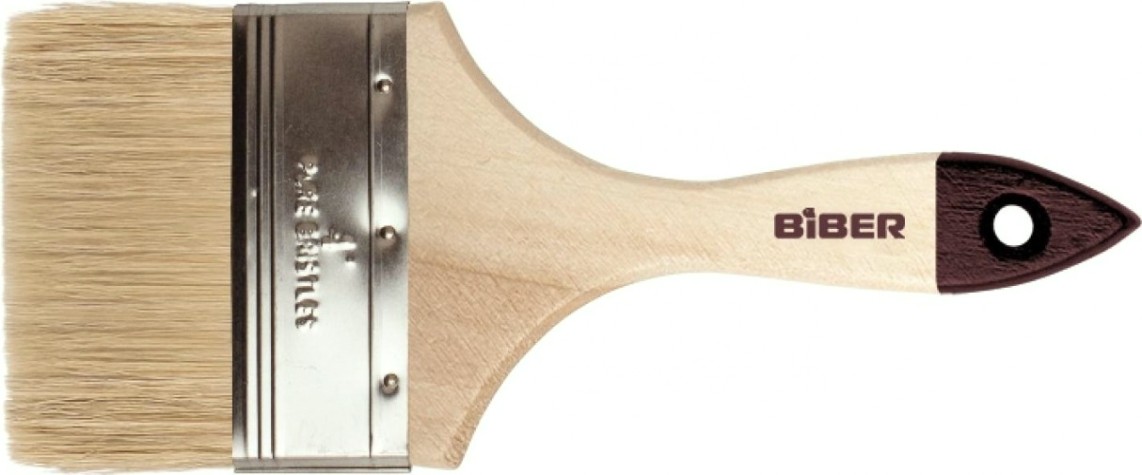 Кисть флейцевая Biber Стандарт 31126 натур. щетина, дер. рукоятка, 75мм [Тов-002007]