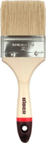 Кисть флейцевая Biber Суприм 31136 натур. щетина, дер. рукоятка, 75мм [Тов-002021]