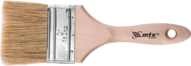 Кисть флейцевая MATRIX Евро 3" плоская, натуральная щетина, деревянная ручка// [83056]