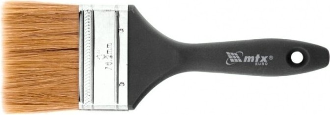 Кисть флейцевая MATRIX Евро 3" плоская, натуральная щетина, пластмассовая ручка [83066]