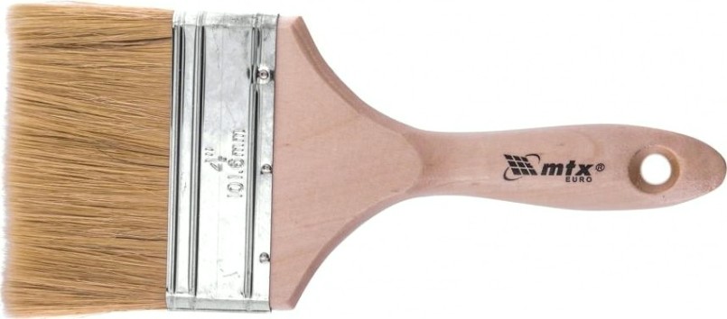 Кисть флейцевая MATRIX Евро 4" плоская, натуральная щетина, деревянная ручка// [83057]