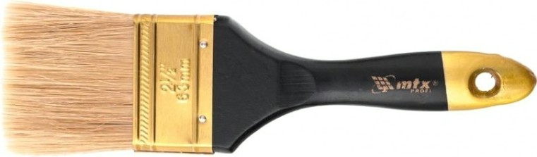 Кисть флейцевая MATRIX Профи 2,5" плоская натуральная щетина, деревянная ручка// [83153]
