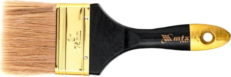 Кисть флейцевая MATRIX Профи 3" плоская, натуральная щетина, деревянная ручка// [83154]