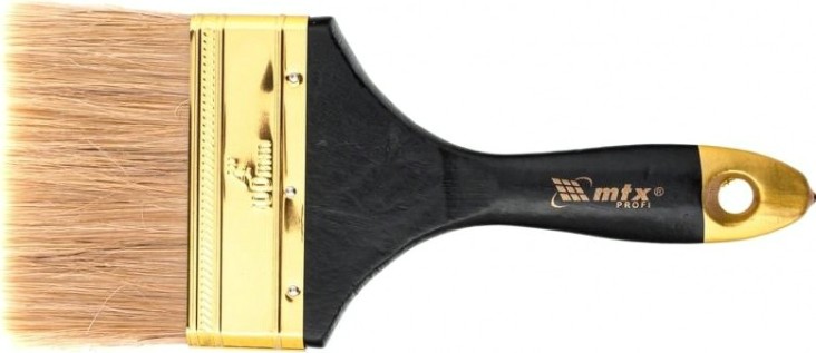 Кисть флейцевая MATRIX Профи 4" плоская, натуральная щетина, деревянная ручка// [83155]