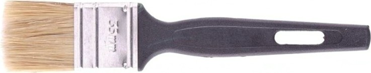 Кисть флейцевая СИБРТЕХ Стандарт, 35*6 натуральная щетина, пластиковая ручка [82503]
