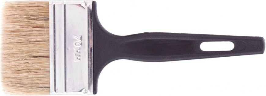 Кисть флейцевая СИБРТЕХ Стандарт, 70*6 натуральная щетина, пластиковая ручка [82506]