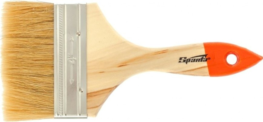 Кисть флейцевая Sparta Slimline 4" плоская (100 мм), натуральная щетина, деревянная р [824455]