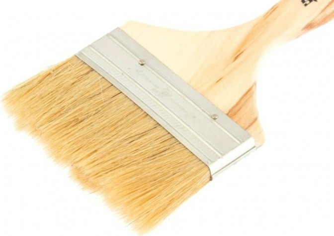 Кисть флейцевая Sparta Slimline 4" плоская (100 мм), натуральная щетина, деревянная р [824455]