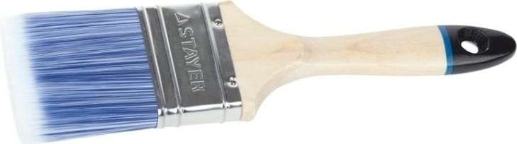 Кисть флейцевая STAYER EURO АQUA для ВД и акриловых ЛКМ, искусств щетина, деревян ручка, 63мм [01062-063]
