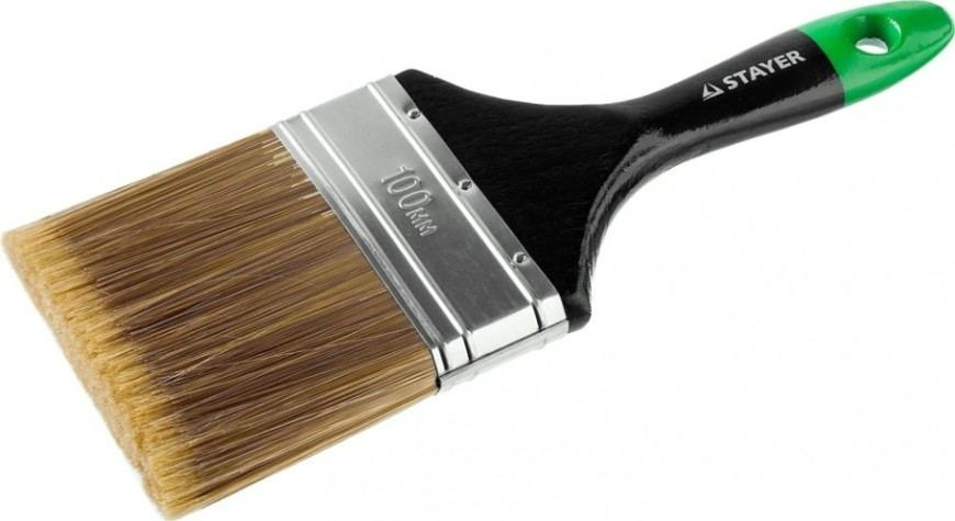 Кисть флейцевая STAYER KANEKARON-EURO плоская, искусственная щетина, деревянная ручка, 1 [0106-100]