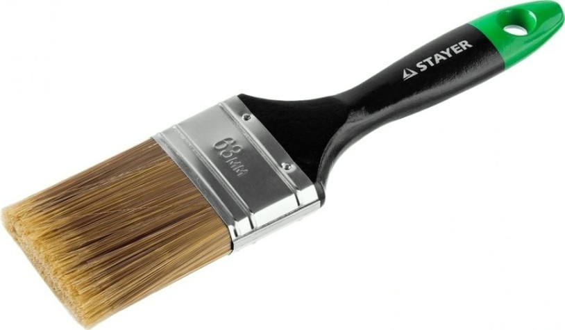 Кисть флейцевая STAYER KANEKARON-EURO плоская, искусственная щетина, деревянная ручка, 6 [0106-063]