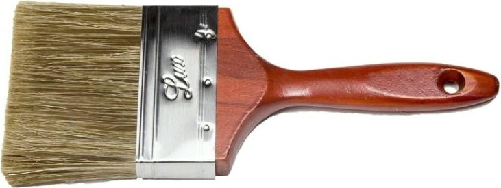 Кисть флейцевая STAYER LASUR-LUX плоская деревянная ручка, смешанная щетина, 100мм [01051-100]