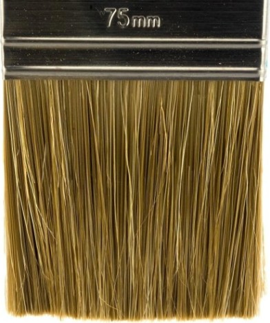 Кисть флейцевая STAYER LASUR-LUX плоская деревянная ручка, смешанная щетина, 75мм [01051-075]