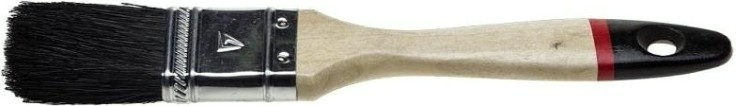 Кисть флейцевая STAYER UNIVERSAL-EURO плоская черная натуральная щетина, деревянная ручк [01022-025]