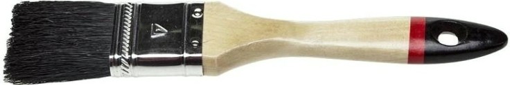 Кисть флейцевая STAYER UNIVERSAL-EURO плоская черная натуральная щетина, деревянная ручк [01022-038]