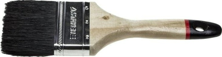 Кисть флейцевая STAYER UNIVERSAL-EURO плоская черная натуральная щетина, деревянная ручк [01022-063]
