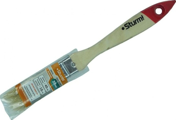Кисть флейцевая Sturm 9040-21-020 3/4" (20мм), натуральная щетина, деревянная ручка Кисть флейцевая Sturm 9040-21-020 3/4" (20мм), натуральная щетина, деревянная ручка