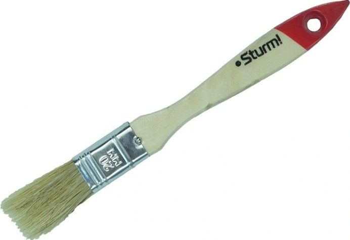 Кисть флейцевая Sturm 9040-21-020 3/4" (20мм), натуральная щетина, деревянная ручка