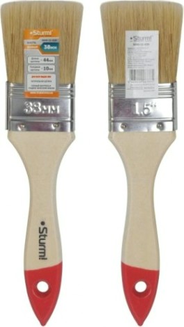 Кисть флейцевая Sturm 9040-21-038 1,5" (38мм), натуральная щетина, деревянная ручка