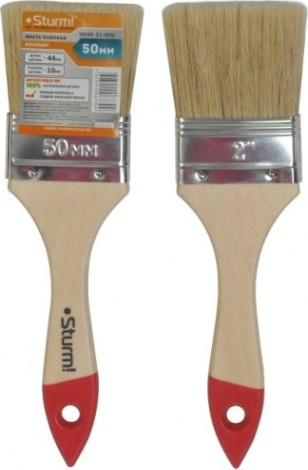 Кисть флейцевая Sturm 9040-21-050 2" (50мм), натуральная щетина, деревянная ручка