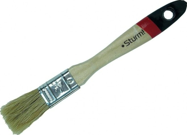 Кисть флейцевая Sturm 9040-22-020 3/4" (20мм), натуральная щетина, деревянная ручка